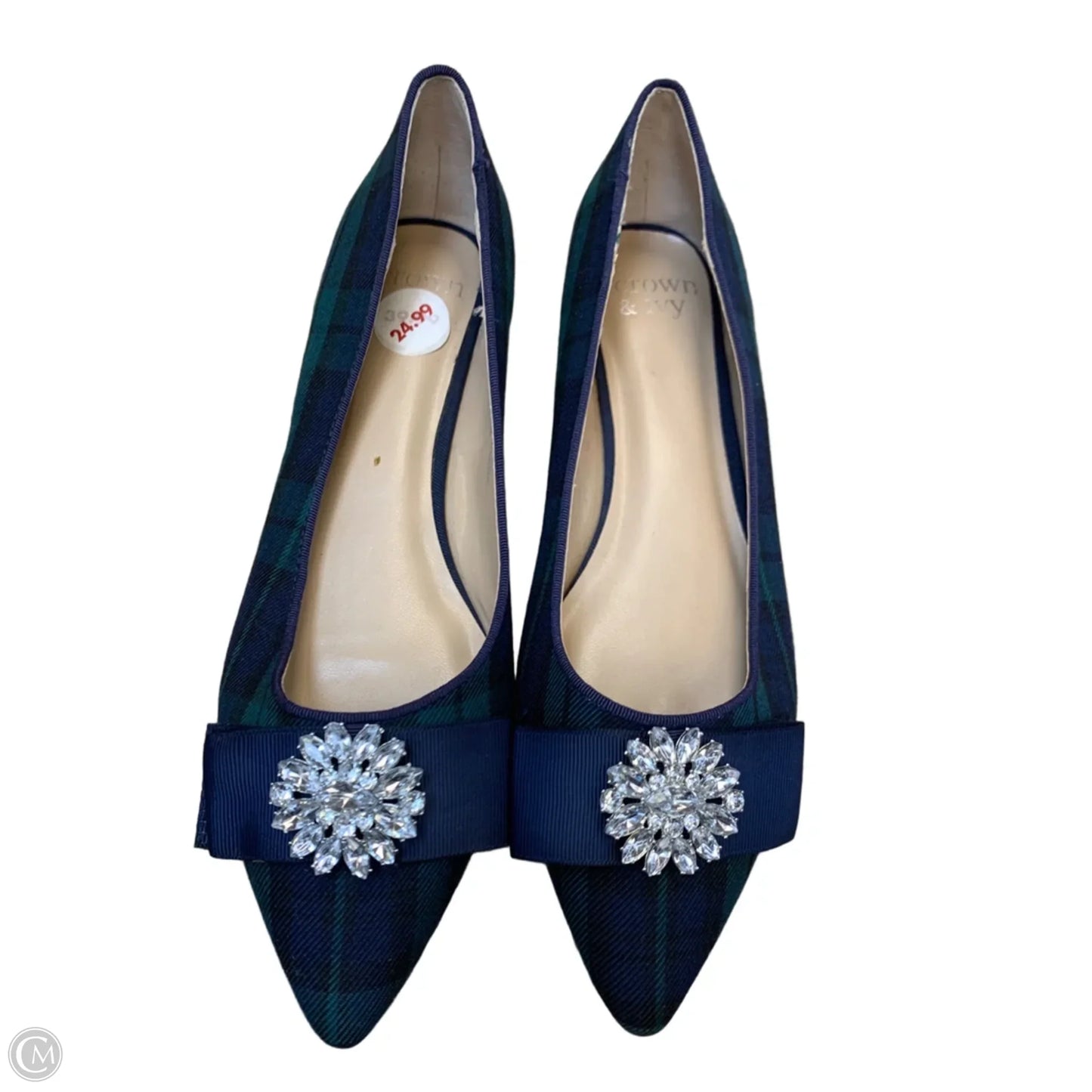 Shoes Flats By Crown And Ivy In Plaid Pattern, Size: 7.5