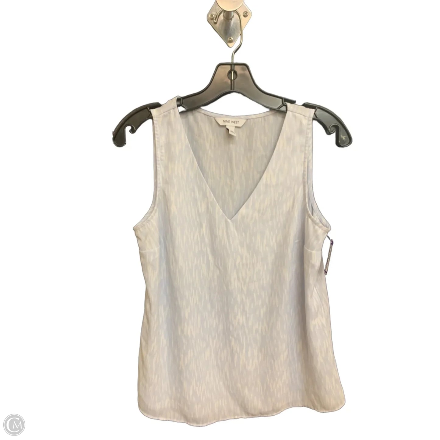 Top Sleeveless By Nine West In Blue & White, Size: Xs