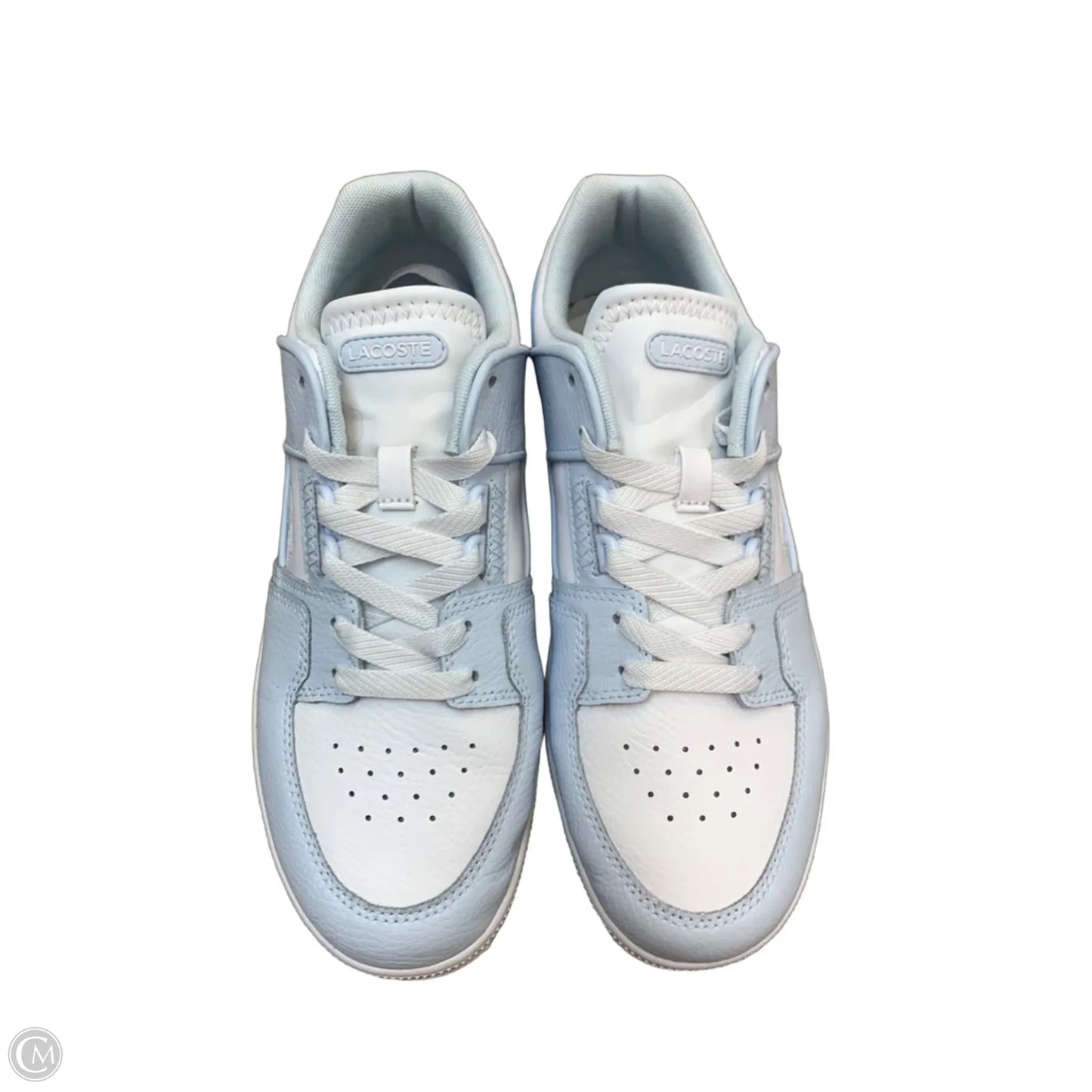 Shoes Sneakers By Lacoste In Blue & White, Size: 8
