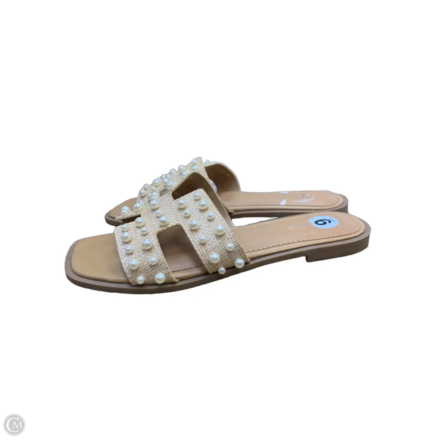 Sandals Flats By Top Moda In Tan, Size: 9