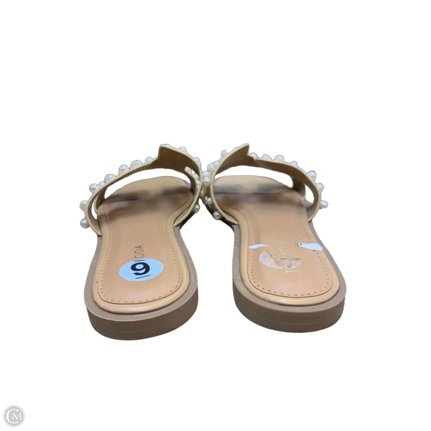 Sandals Flats By Top Moda In Tan, Size: 9