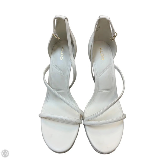 Sandals Heels Stiletto By Aldo In White, Size: 11