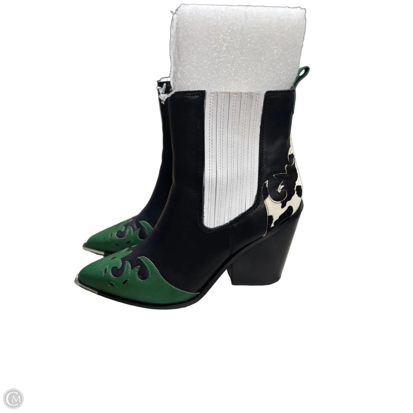 Boots Western By Steve Madden In Black & Green, Size: 9.5