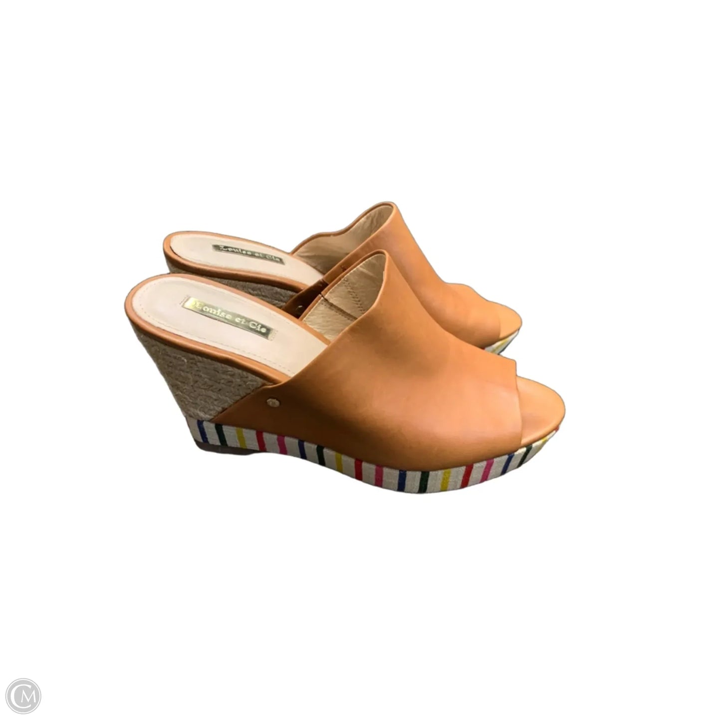 Sandals Heels Wedge By Louise Et Cie In Tan, Size: 8.5