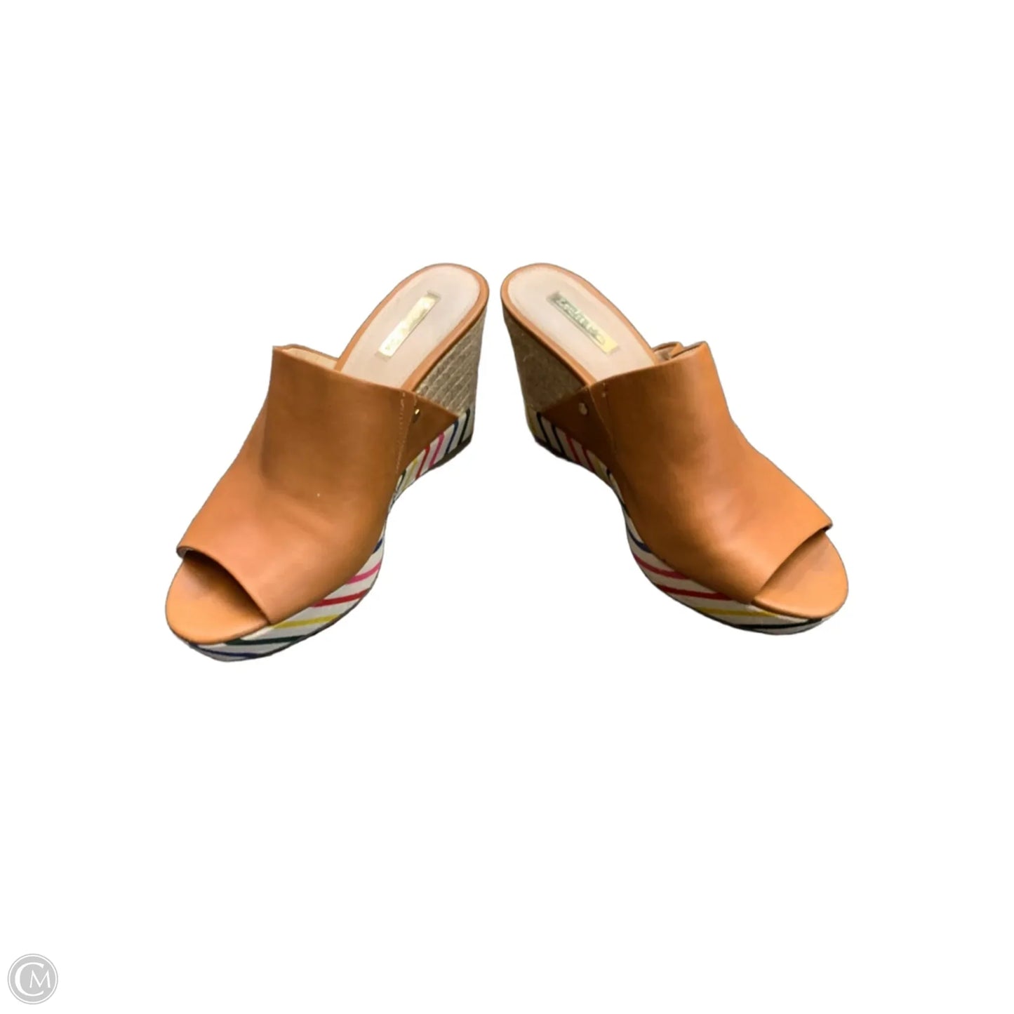 Sandals Heels Wedge By Louise Et Cie In Tan, Size: 8.5