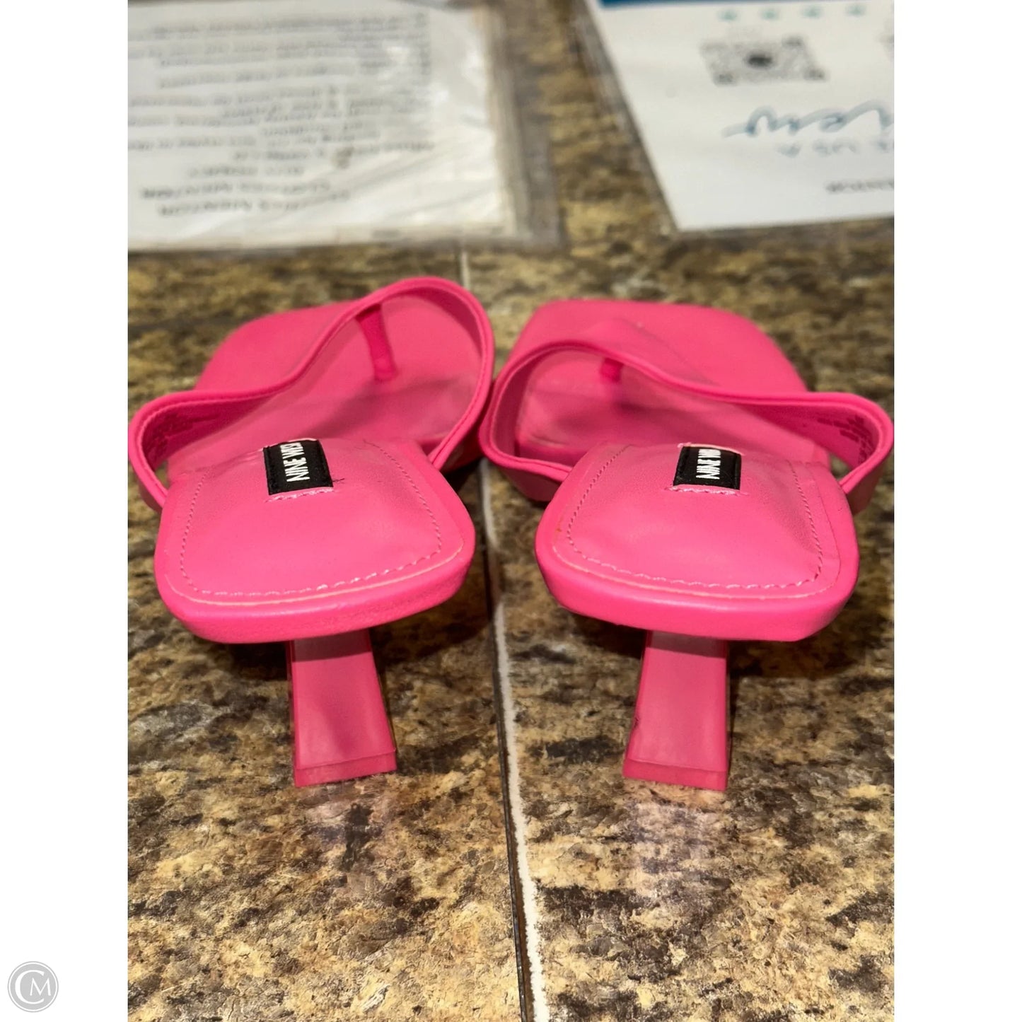 Sandals Heels Kitten By Nine West In Pink, Size: 8