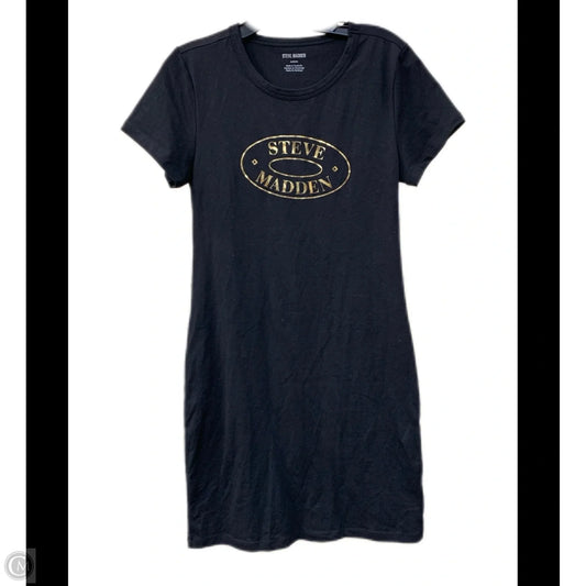 Dress Casual Midi By Steve Madden In Black & Gold, Size: M