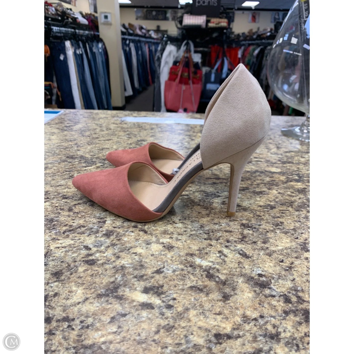 Shoes Heels Stiletto By Chinese Laundry In Pink & Tan, Size: 8.5