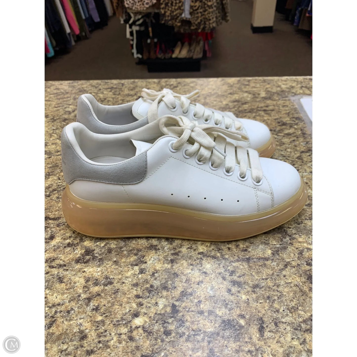 Shoes Luxury Designer By Alexander Mcqueen In White, Size: 8