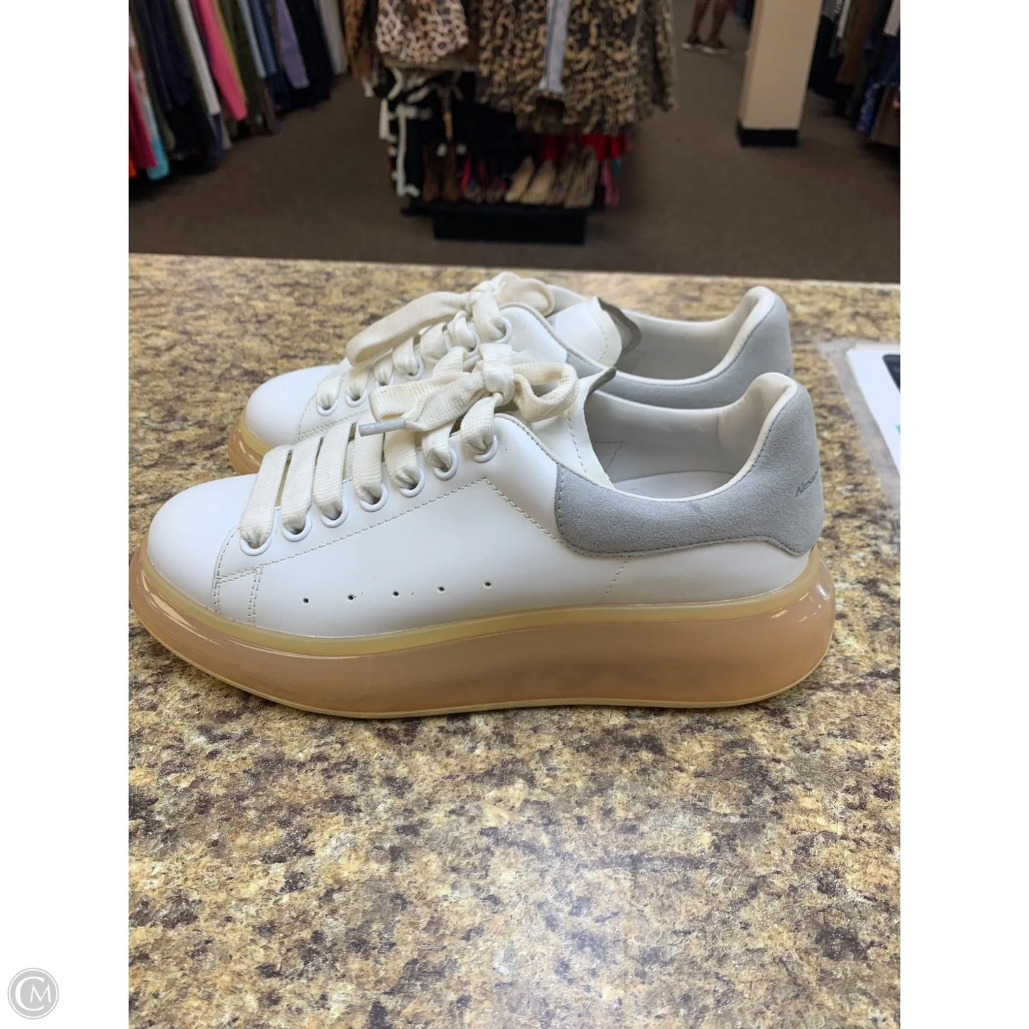 Shoes Luxury Designer By Alexander Mcqueen In White, Size: 8