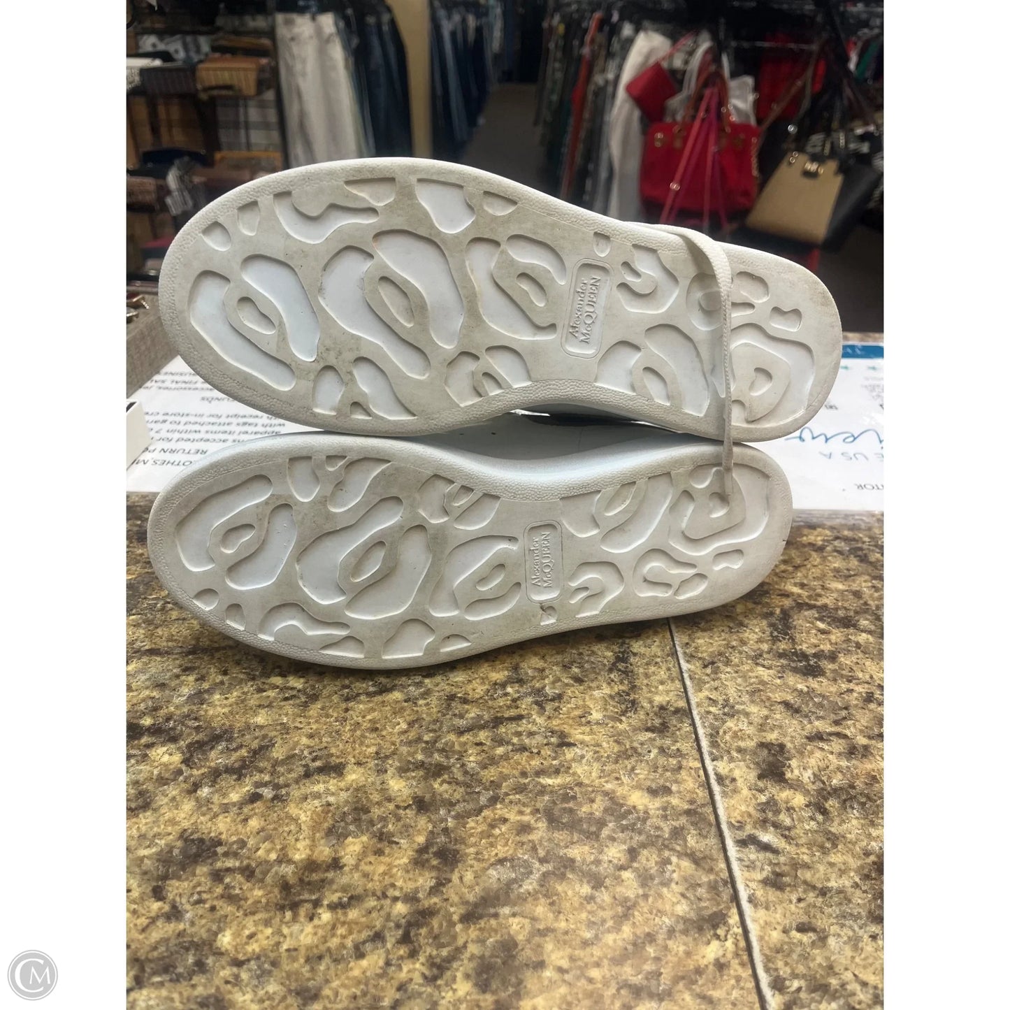 Shoes Luxury Designer By Alexander Mcqueen In White, Size: 9