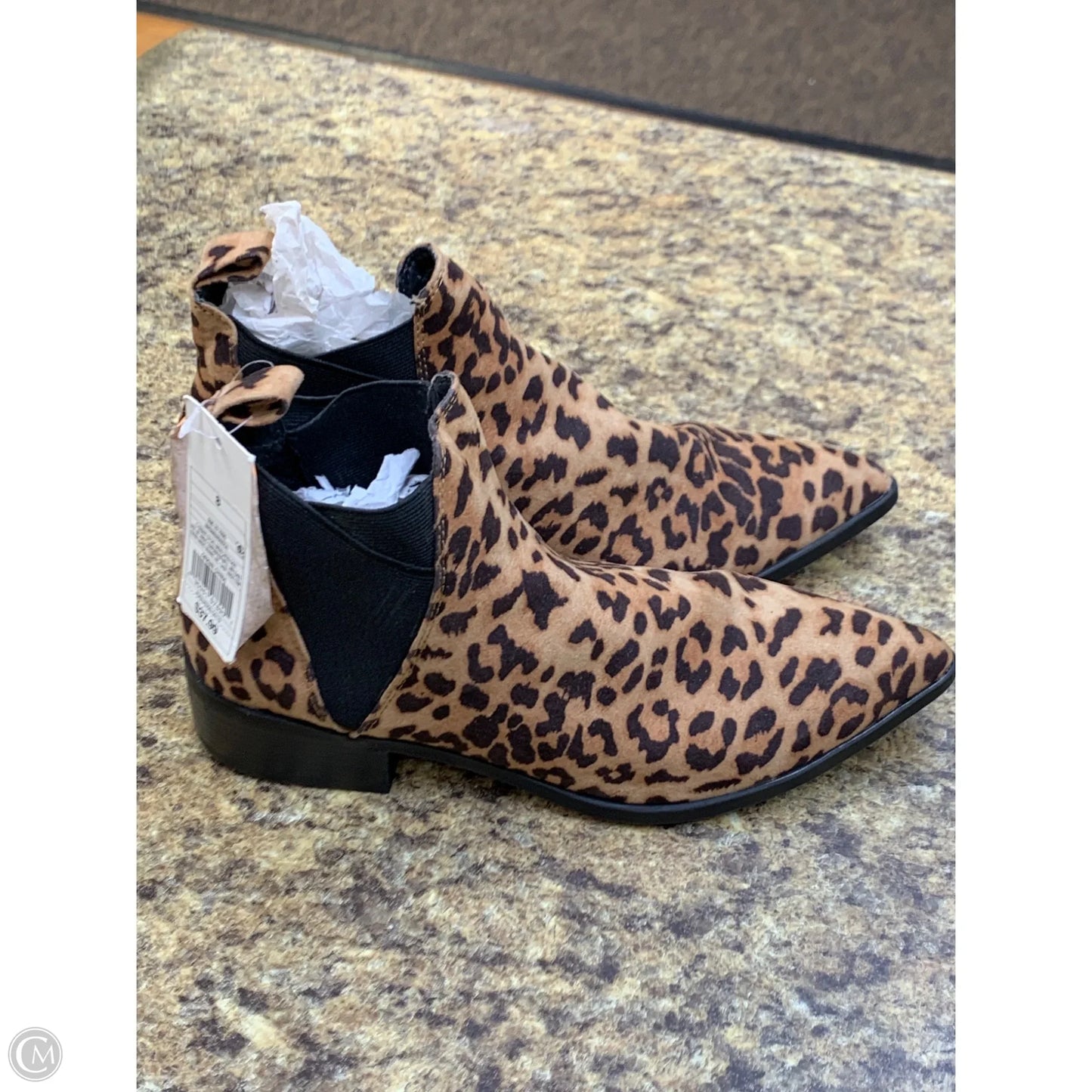 Boots Ankle Flats By A New Day In Leopard Print, Size: 8