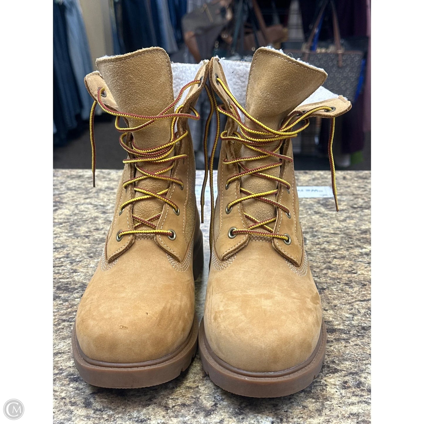 Boots Ankle Flats By Timberland In Tan, Size: 9.5