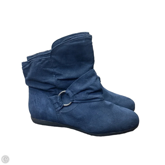 Boots Ankle Flats By Cloudwalkers In Navy, Size: 11