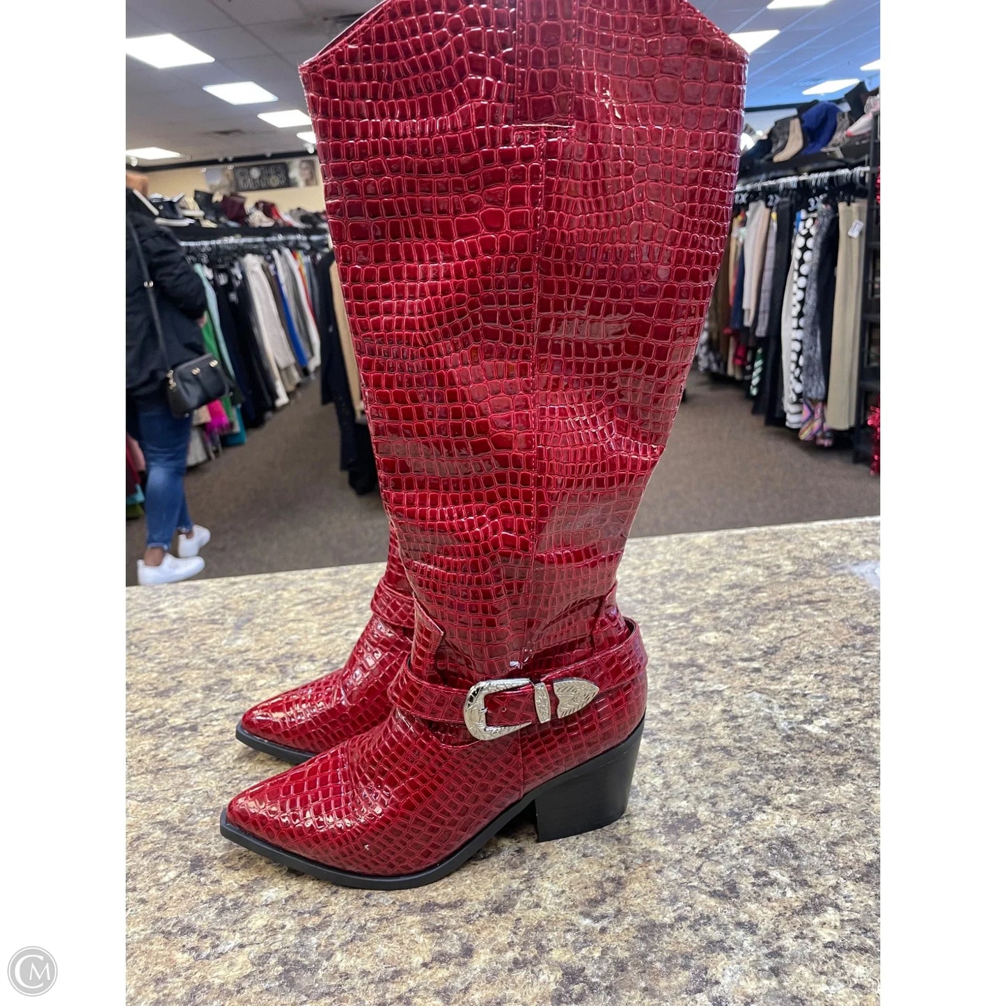 Boots Western By Bamboo In Red, Size: 7.5