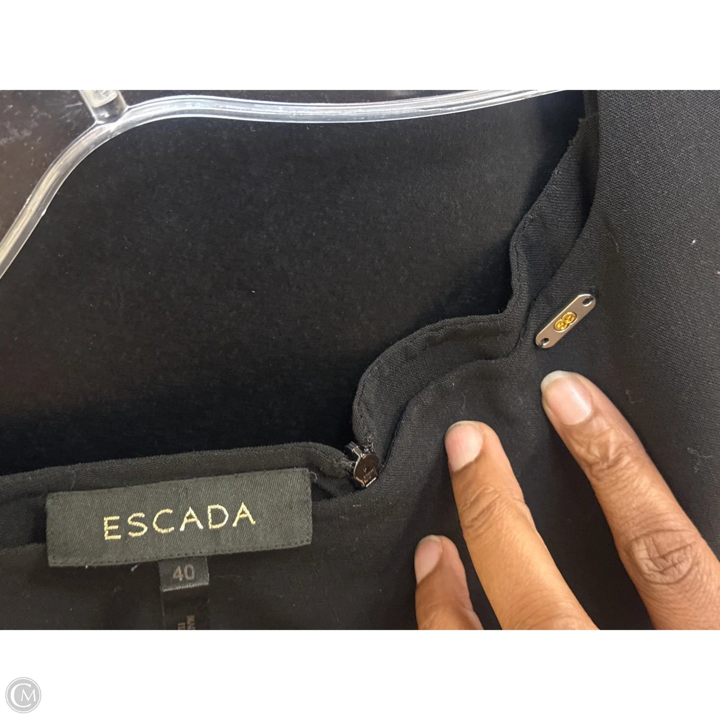 Dress Designer By Escada In Black, Size: 8