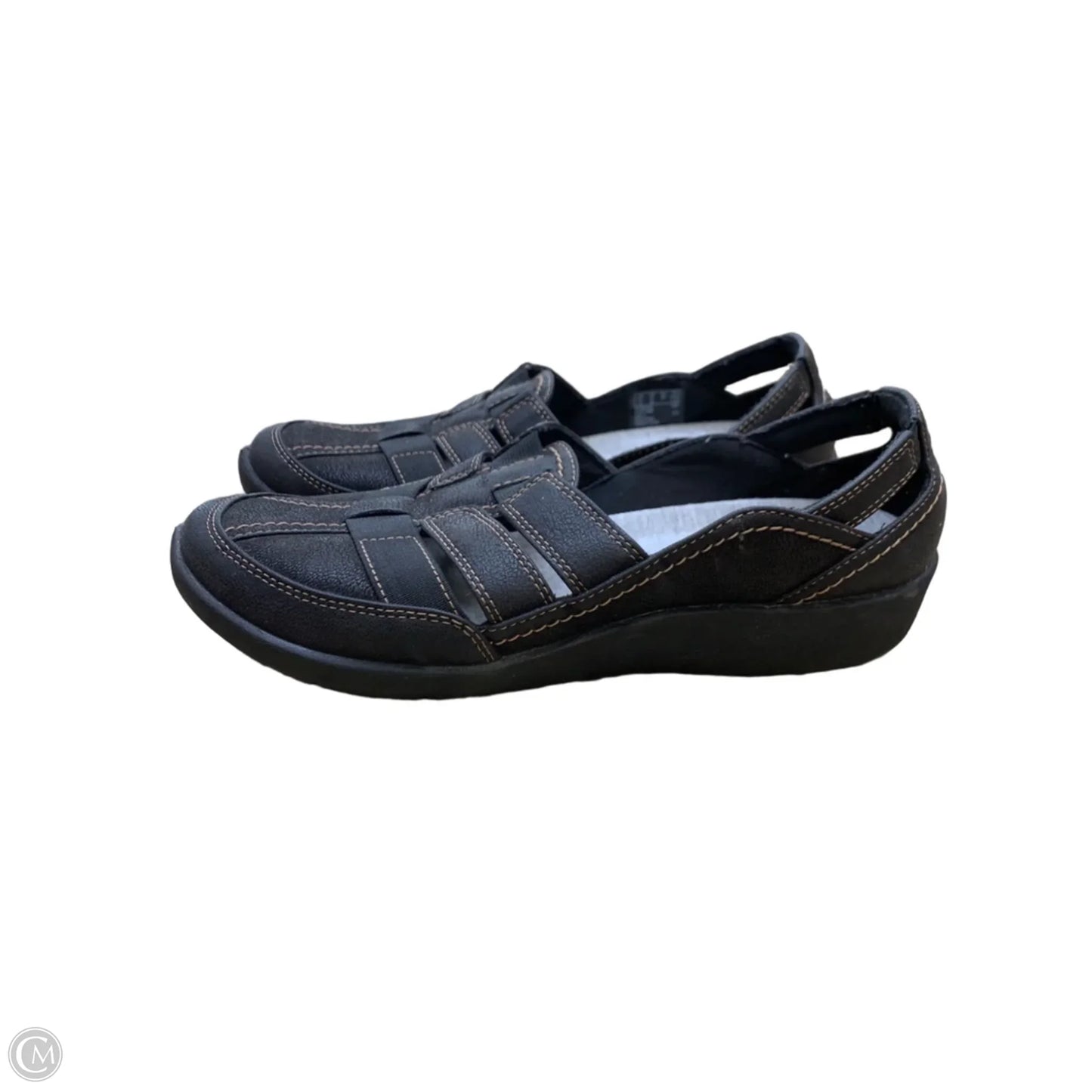 Shoes Flats By Clarks In Black, Size: 8