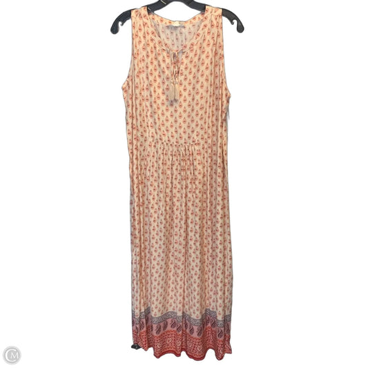 Dress Casual Maxi By Beachlunchlounge In Pink & Red, Size: L