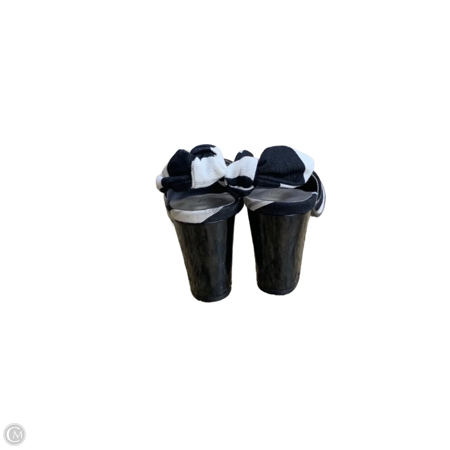 Shoes Heels Kitten By Cme In Black & White, Size: 12