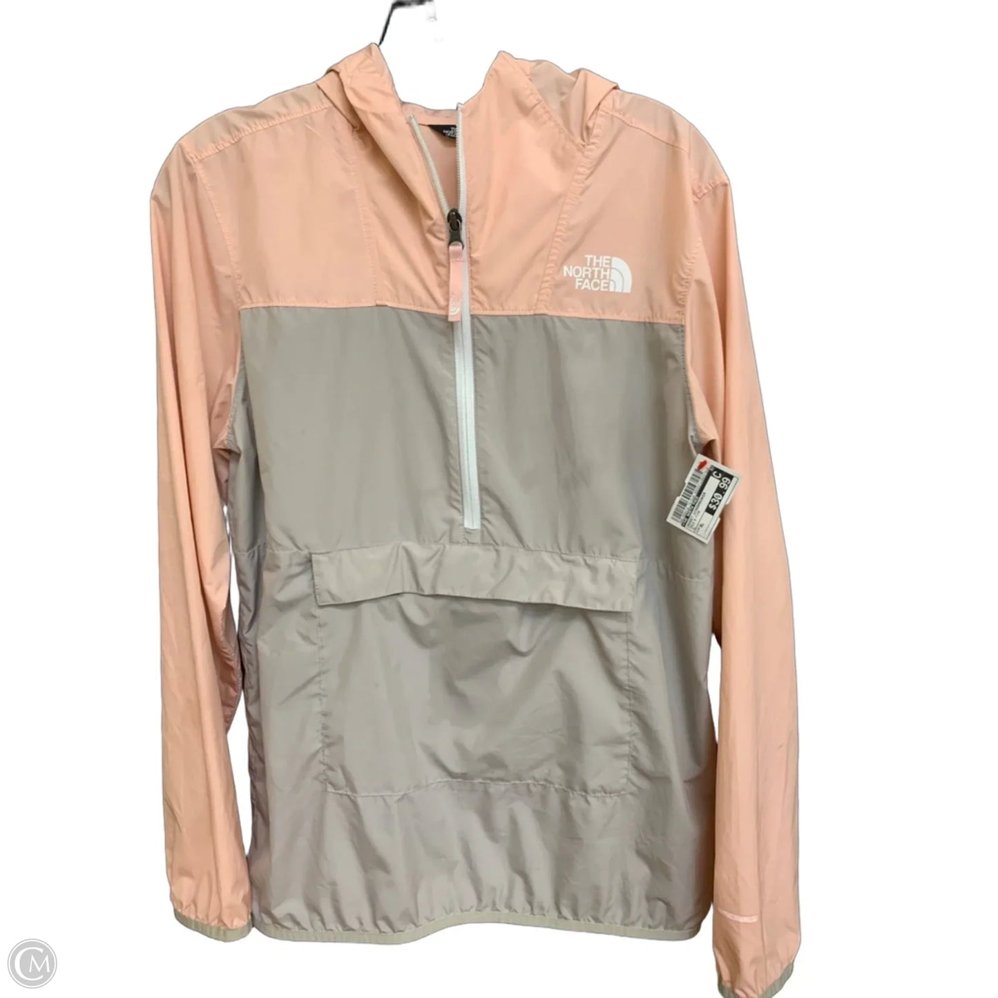 Jacket Windbreaker By The North Face In Gold & Pink, Size: Xl