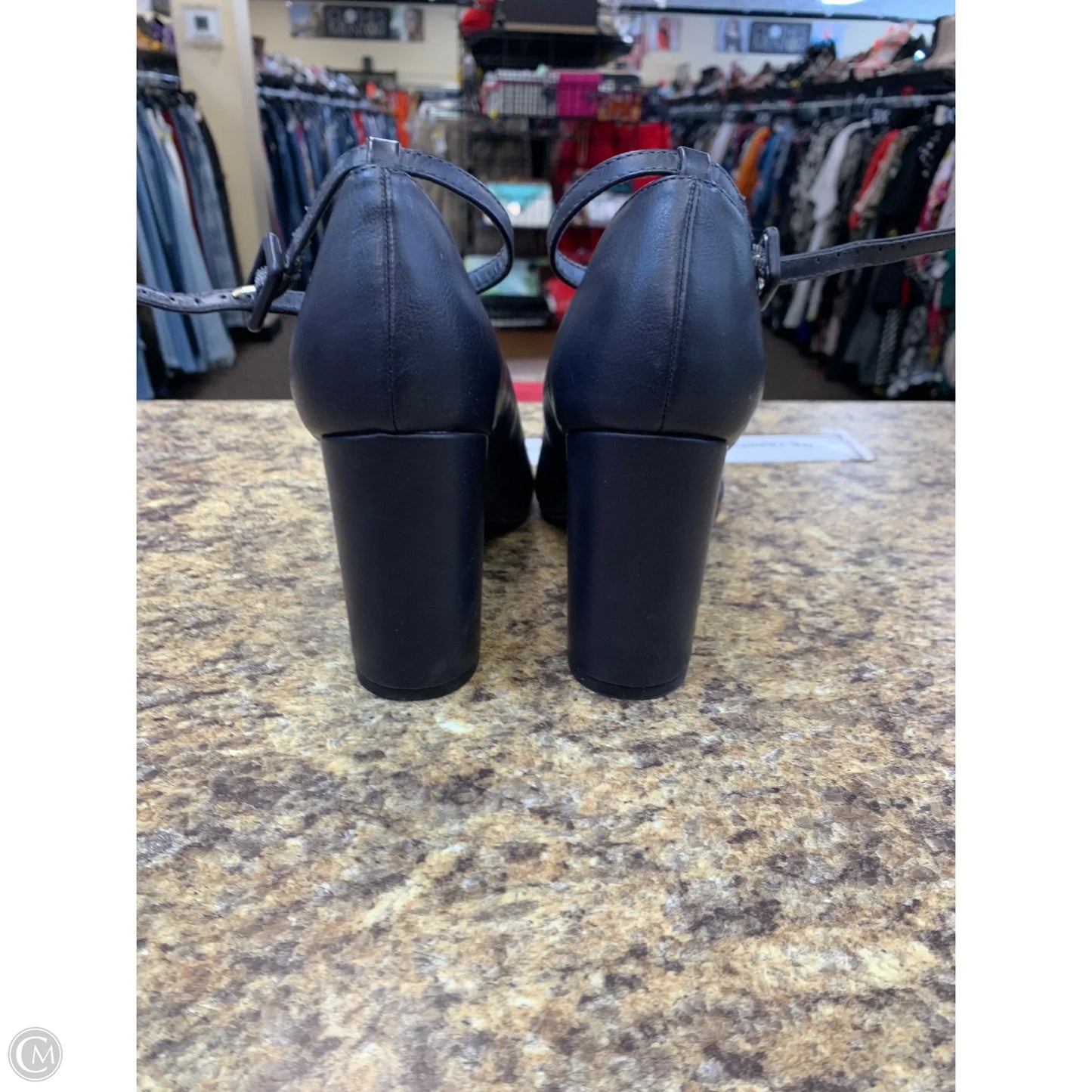 Shoes Heels Block By Journee In Navy, Size: 10