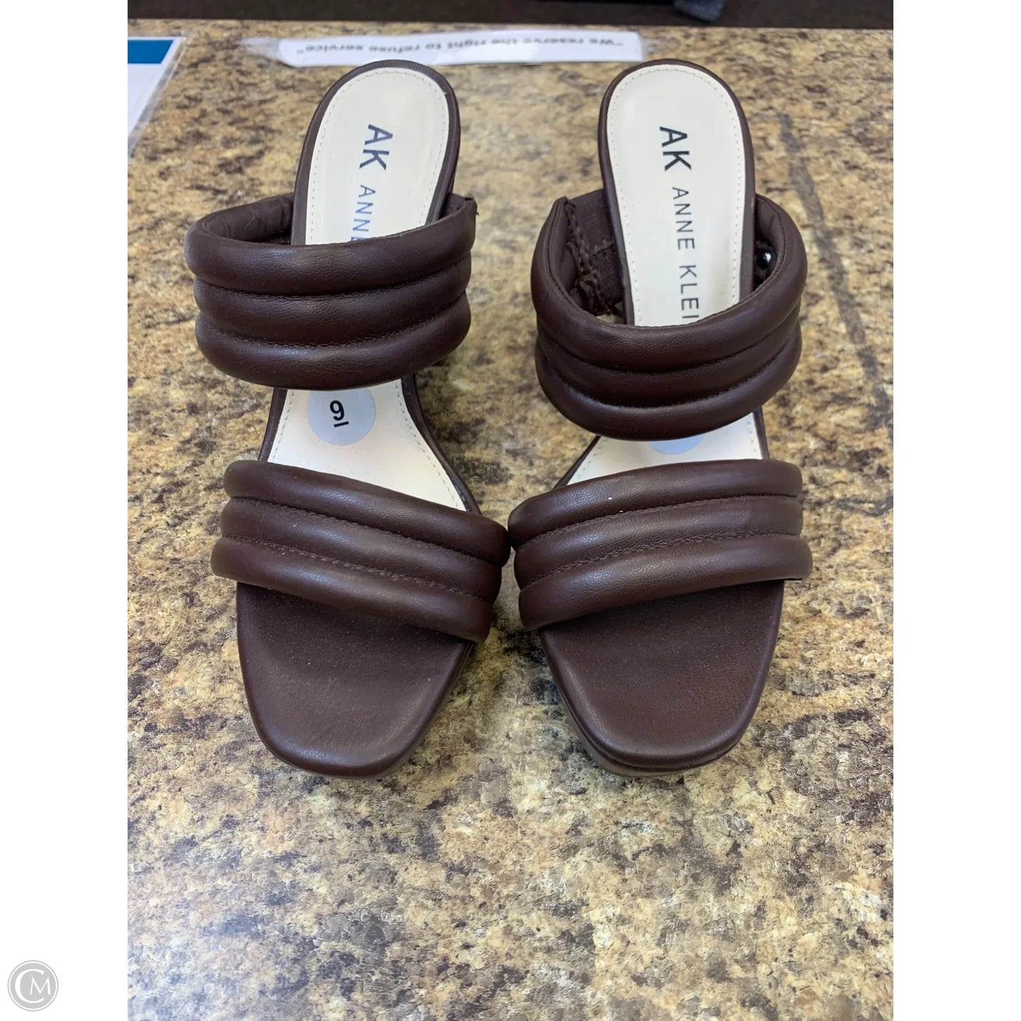 Shoes Heels Wedge By Anne Klein In Brown, Size: 9