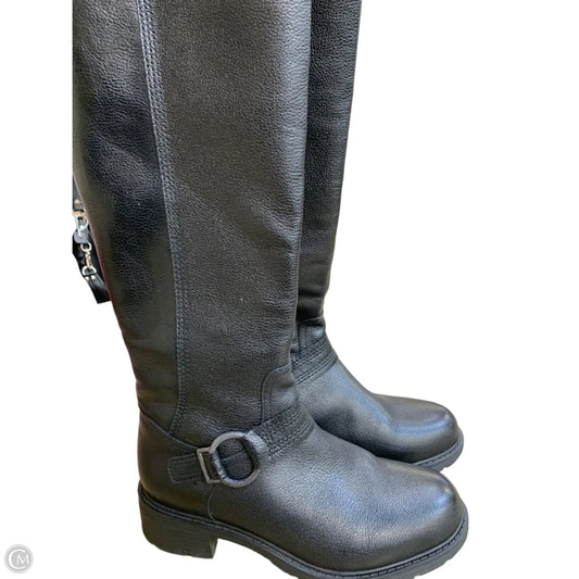 Boots Knee Flats By Clarks In Black, Size: 7