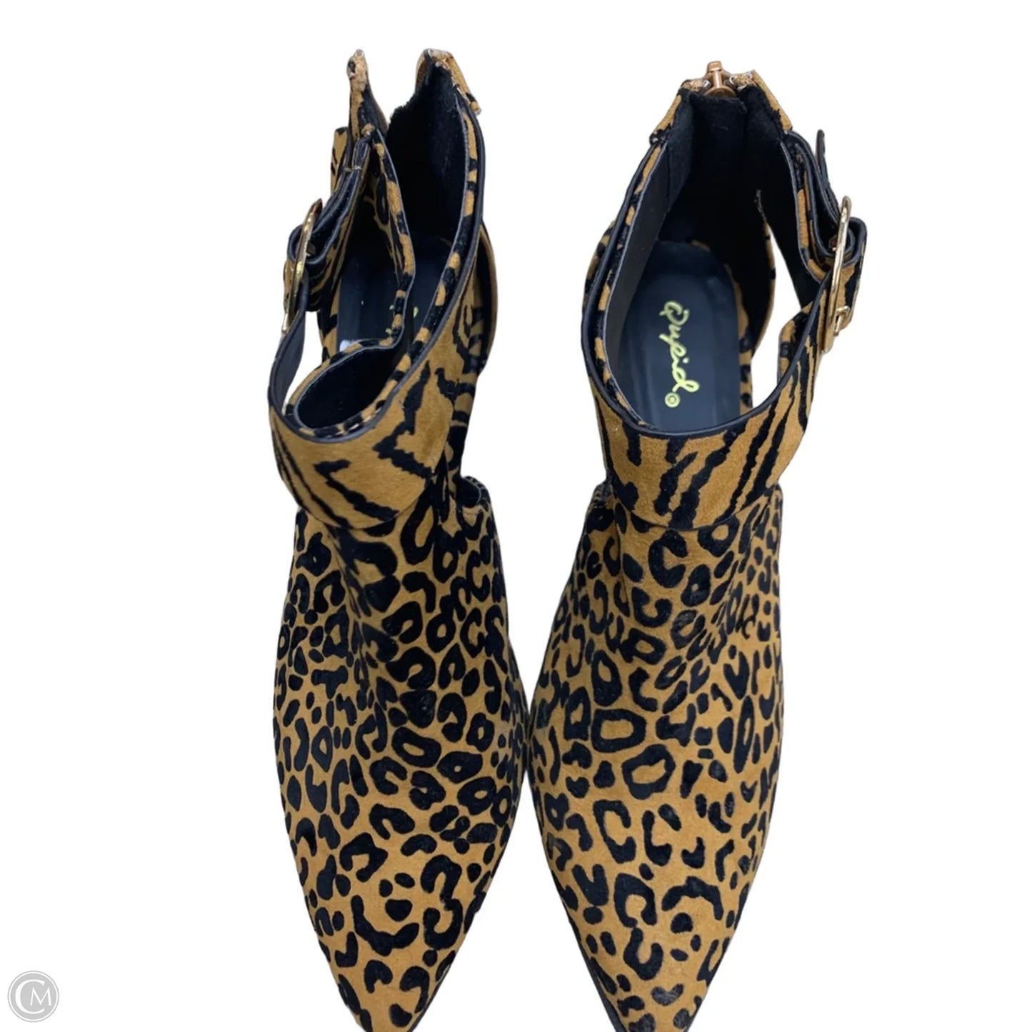 Boots Ankle Flats By Qupid In Animal Print, Size: 8.5