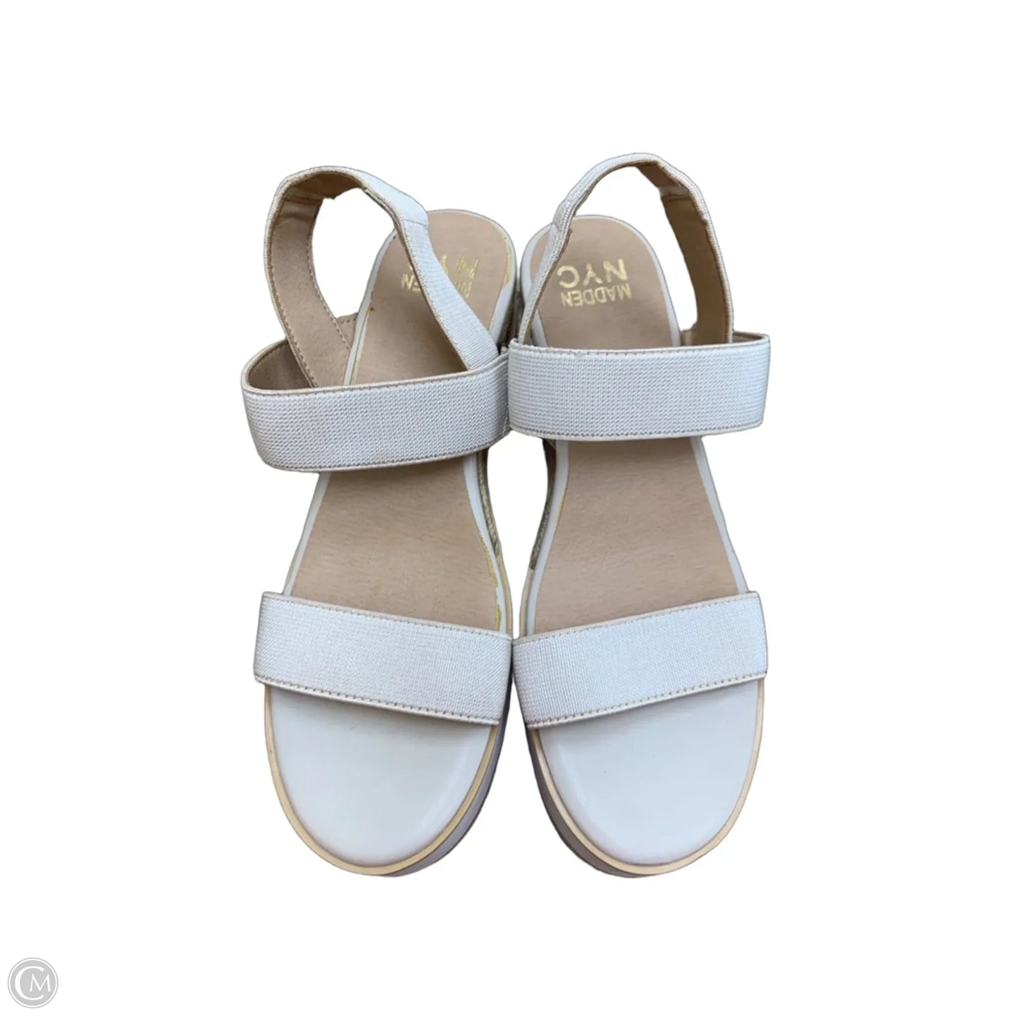 Sandals Heels Wedge By Madden Nyc In Cream, Size: 9.5