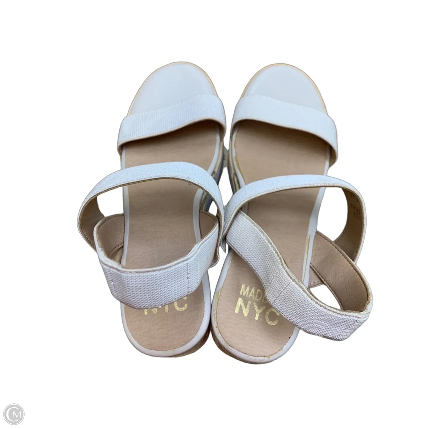 Sandals Heels Wedge By Madden Nyc In Cream, Size: 9.5