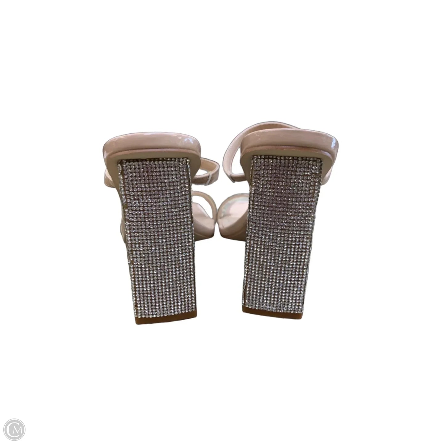 Sandals Heels Block By Cmf In Beige, Size: 10