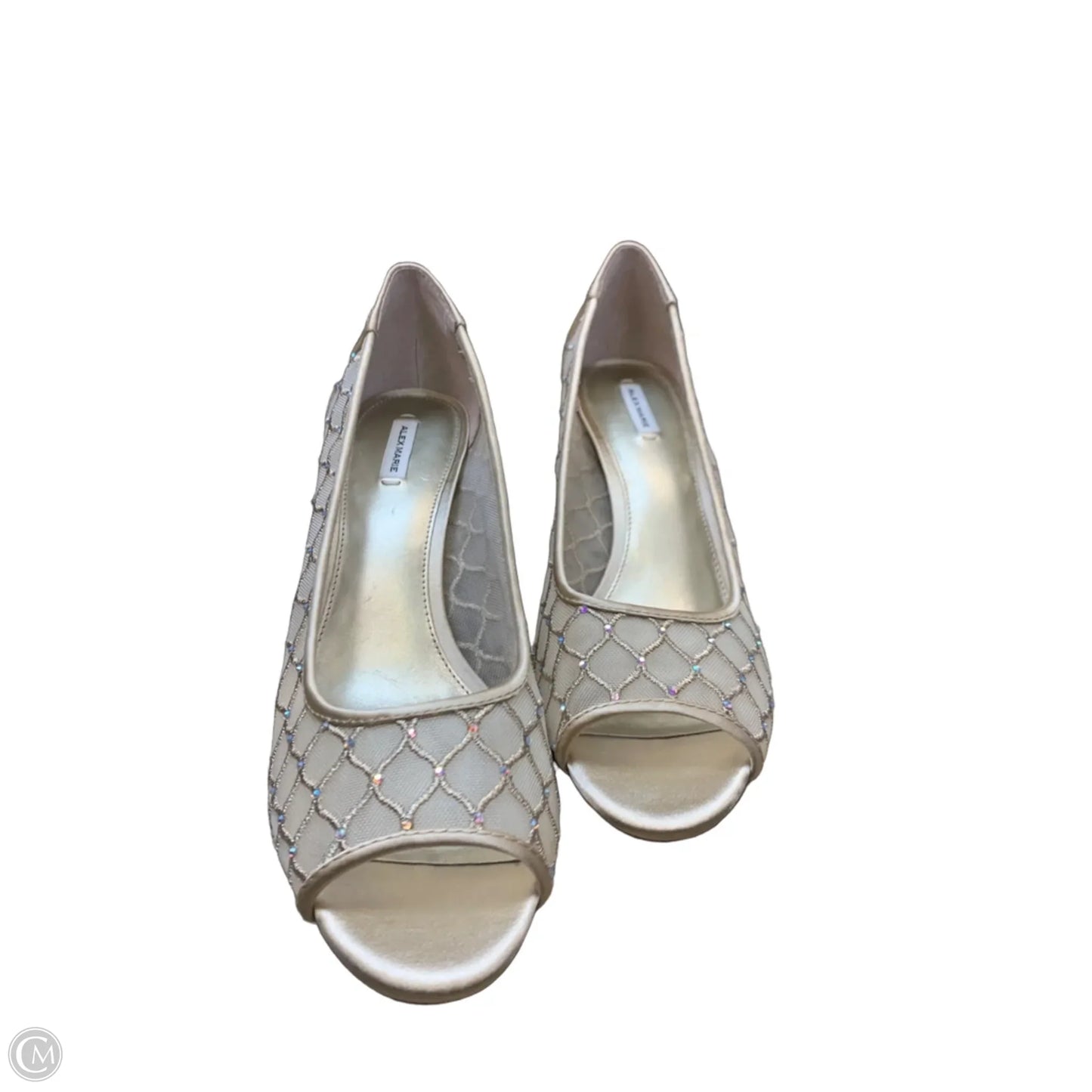 Sandals Heels Kitten By Alex Marie In Gold, Size: 10
