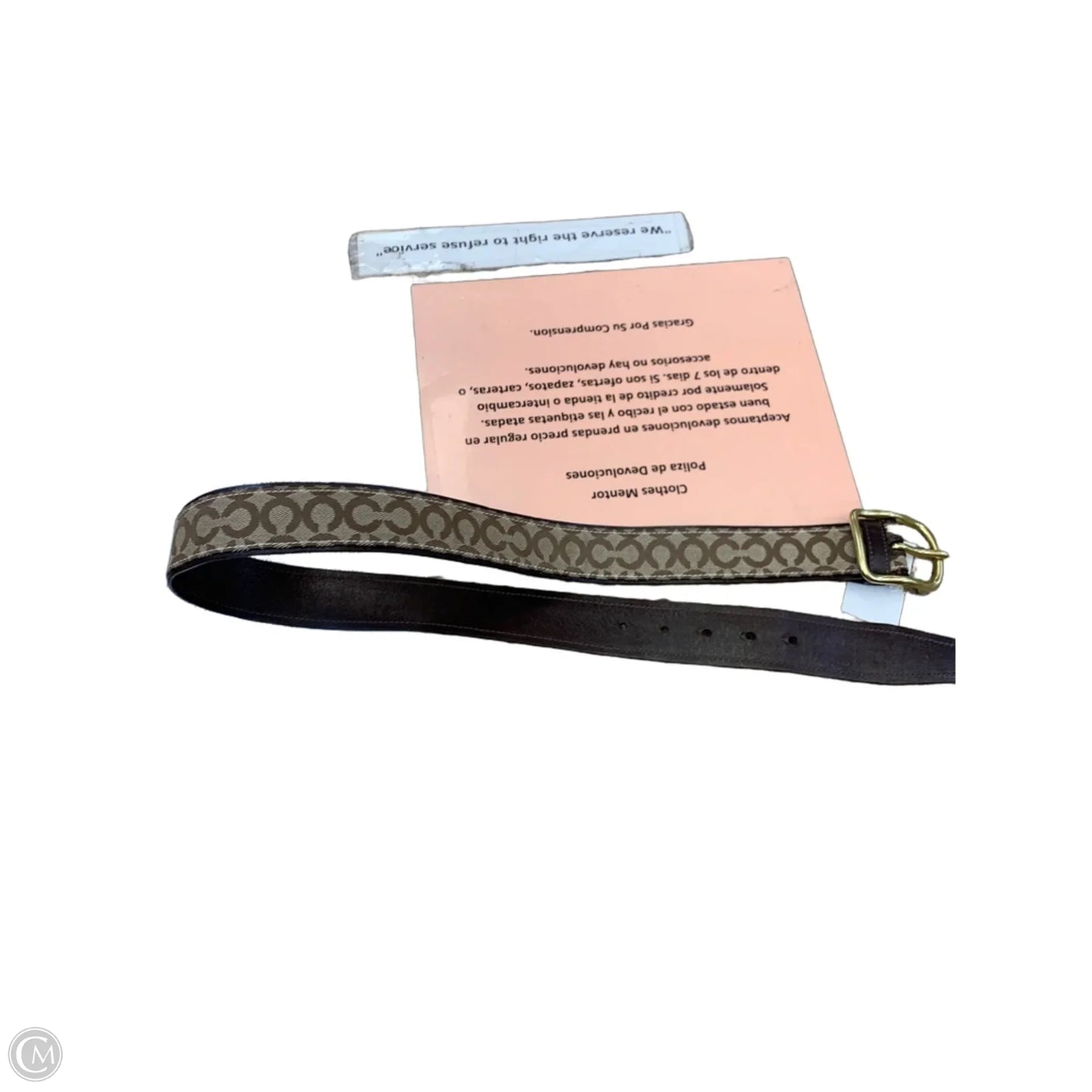 Belt Designer By Coach, Size: Small