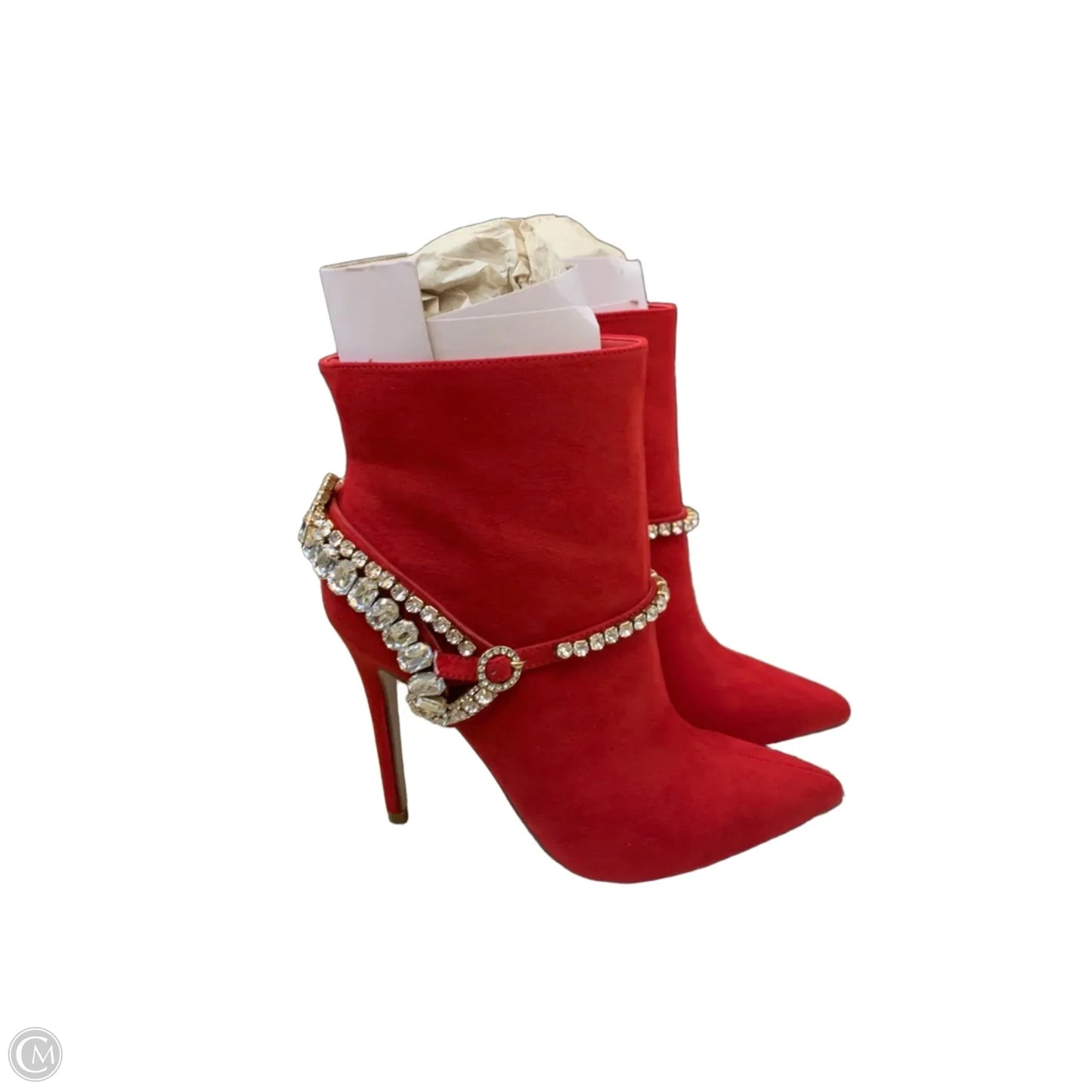 Boots Ankle Heels By Shoedazzle In Red, Size: 9