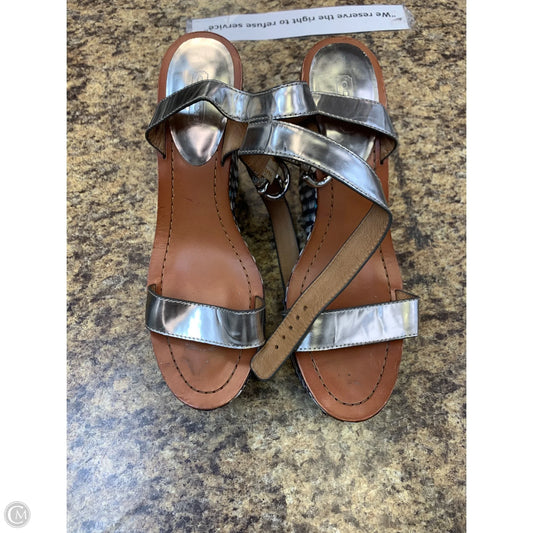Sandals Designer By Coach In Blue & Silver, Size: 10