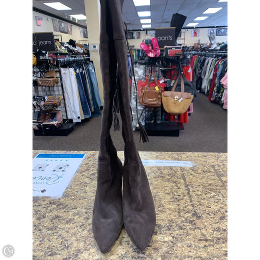 Boots Knee Heels By Nine West In Brown, Size: 8.5