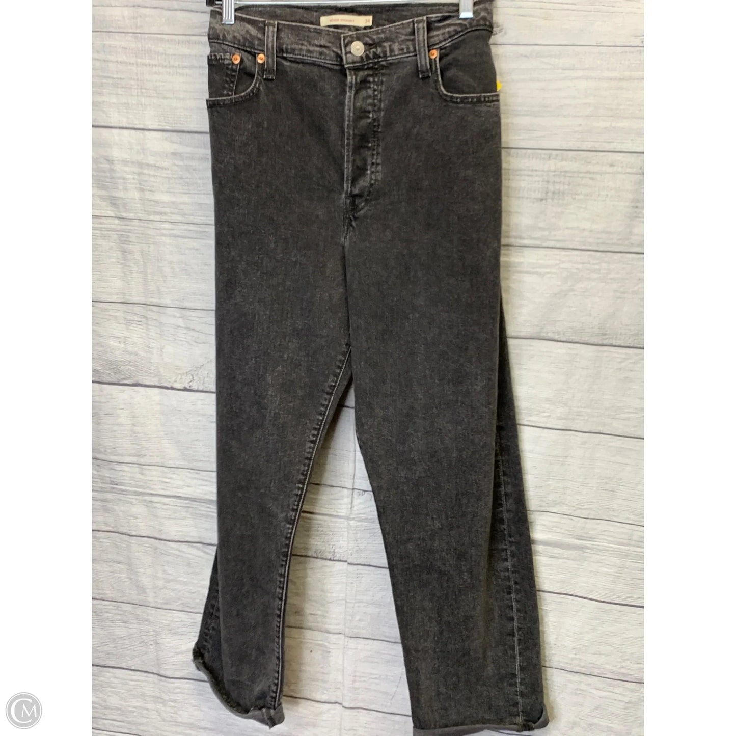 Jeans Straight By Levis In Grey, Size: 34