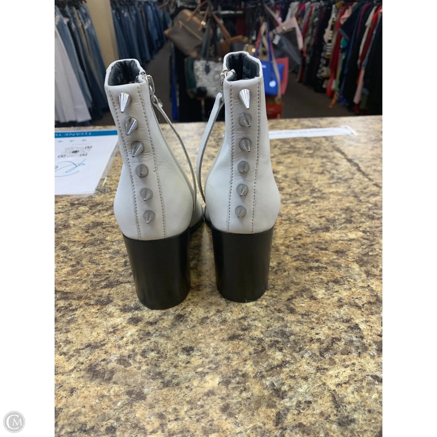 Boots Ankle Heels By Top Shop In White, Size: 6