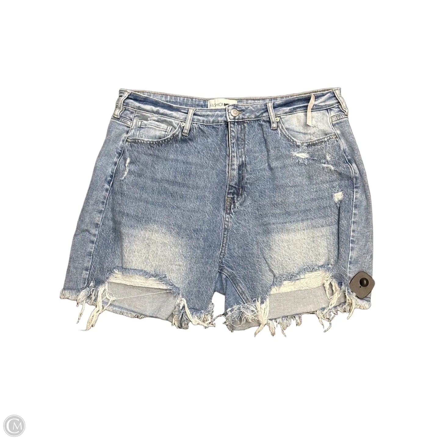 Shorts By Fashion Nova In Blue Denim, Size: 16