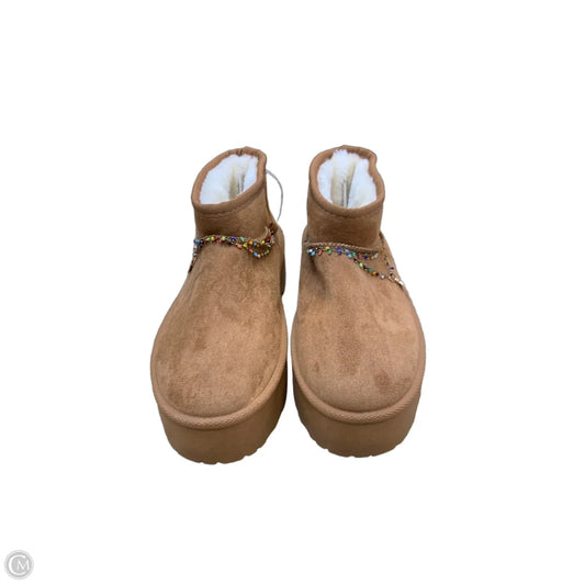 Boots Ankle Flats By Mudd In Tan, Size: 6