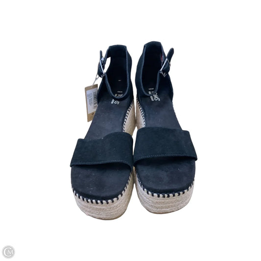 Sandals Heels Platform By Toms In Black, Size: 9