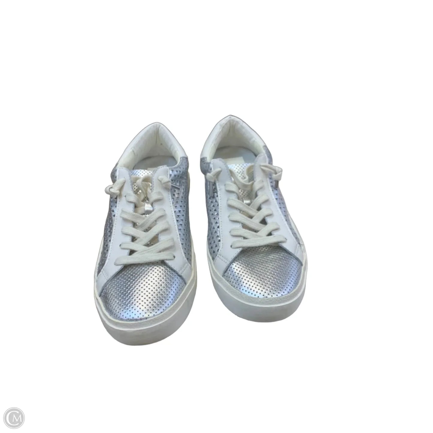 Shoes Sneakers By Dolce Vita In Silver & White, Size: 9