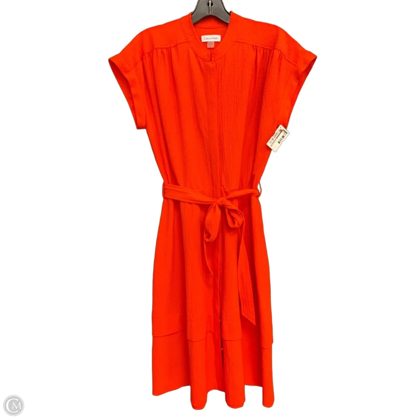 Dress Casual Midi By Calvin Klein In Red, Size: 6