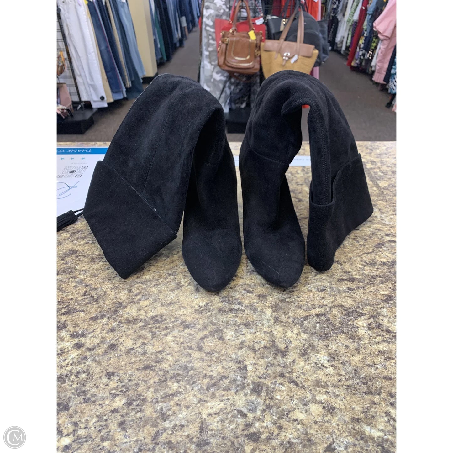 Boots Knee Heels By Bandolino In Black, Size: 8.5