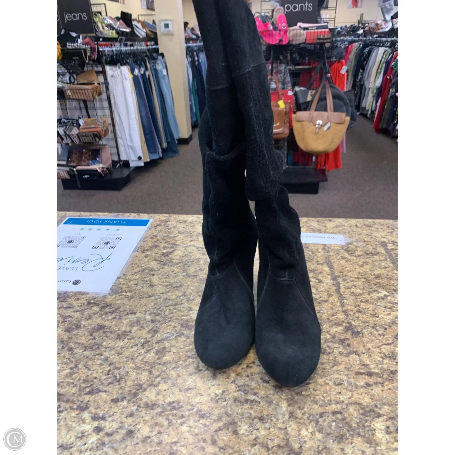 Boots Knee Heels By Bcbg In Black, Size: 10