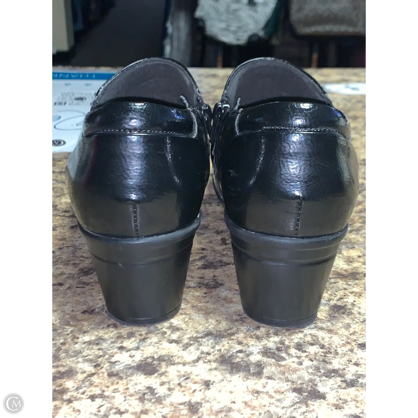 Boots Ankle Heels By Clarks In Black, Size: 7.5