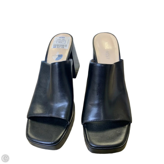 Shoes Heels Block By Nine West In Black, Size: 8.5