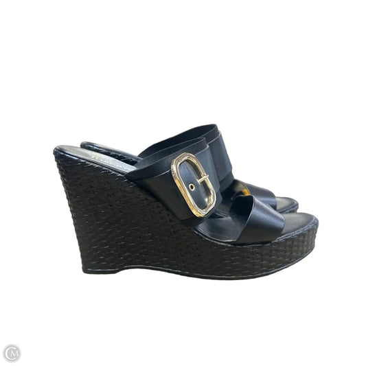 Shoes Heels Wedge By Toscanella In Black, Size: 9.5