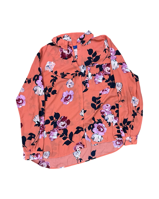 Blouse Ls By Apt 9 In Orange, Size:Xl
