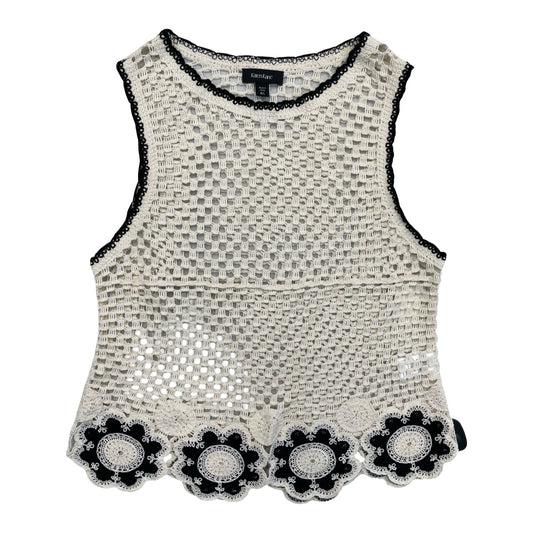 Top Sleeveless By Karen Kane In Black & Cream, Size:M